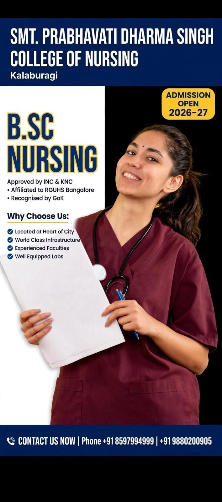 Admissions 2026–27 poster